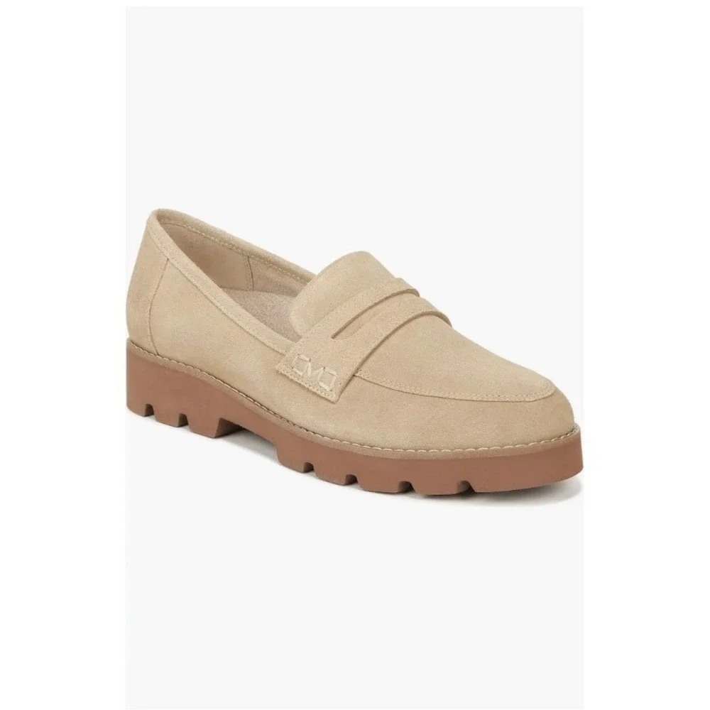 NEW VIONIC Suede Cheryl Comfort Penny Loafers Shoes Chunky School Preppy‎ 12W